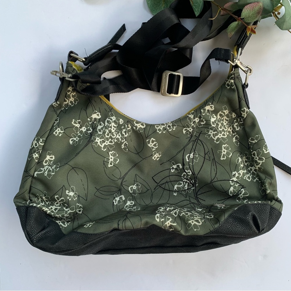 Haiku Amble Hobo Crossbody Bag Green/Black/Yellow/White